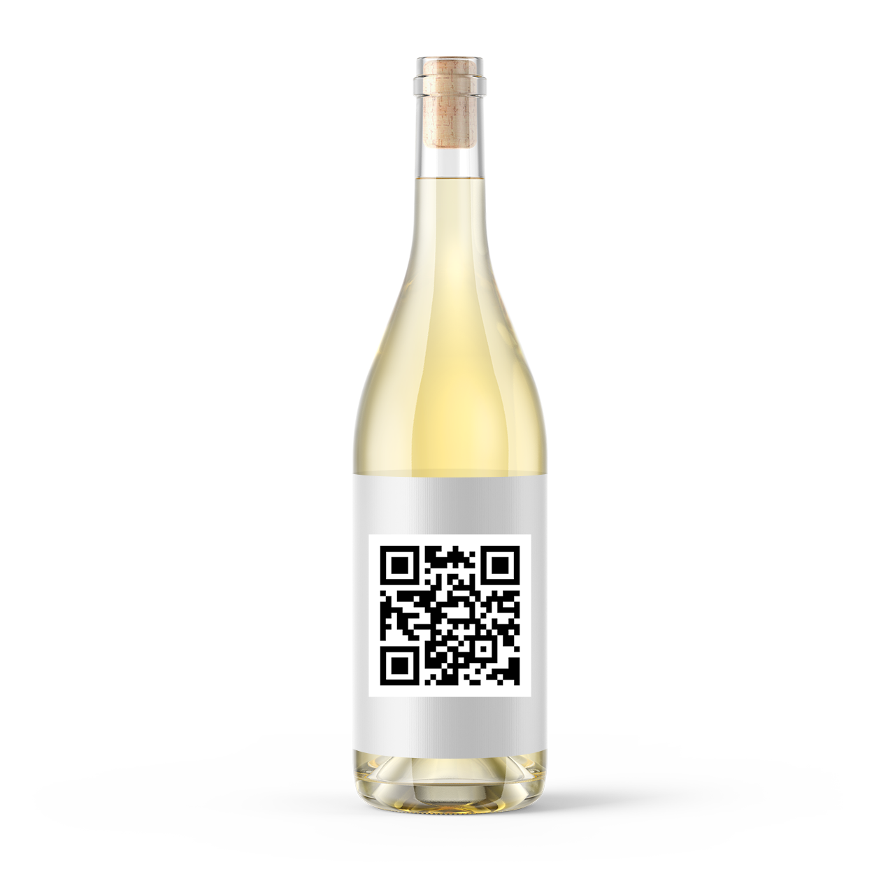 wine bottle with qr code